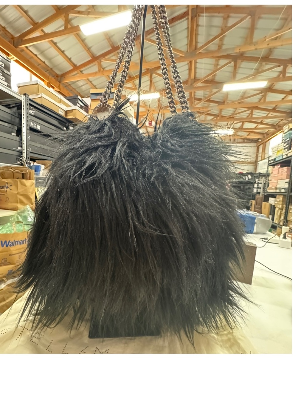 Stella McCartney Falabella faux fur bag with original dust bag EUC - Picture 1 of 11